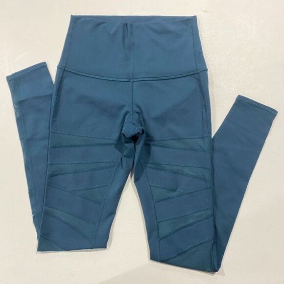 Lululemon Wunder Under High-Rise Tech Mesh Leggings Teal Size 4, XS - Picture 1 of 11